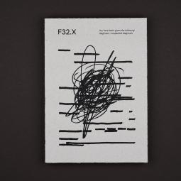 Cover of the book F32.X on dark background