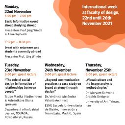  Save the date: International week 2021 at Faculty of Design!
